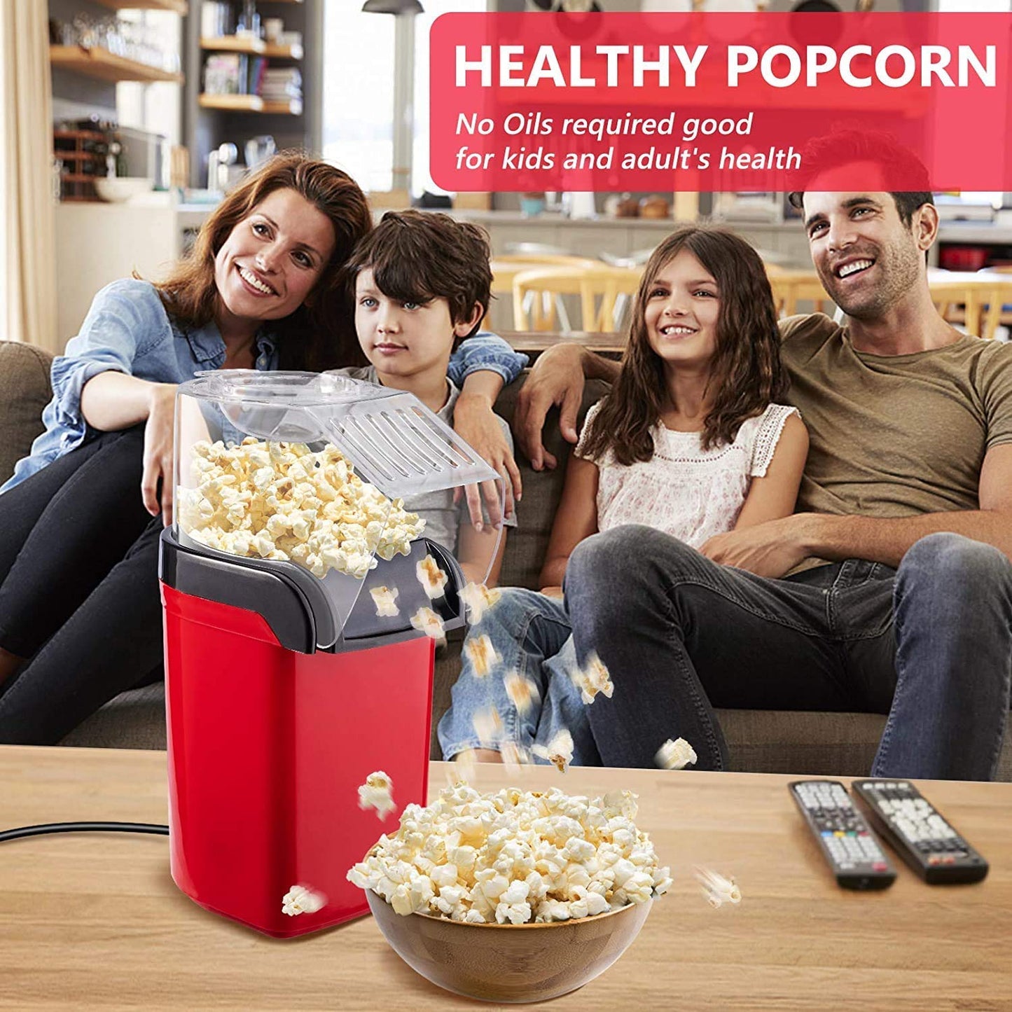 Aluminum Popcorn Machine Machine, Electric Instant Popcorn Make Aluminum Popcorn Machine Machine, Electric Instant Popcorn Make 17 L Popcorn Maker  (Red)